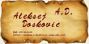Aleksej Dosković vizit kartica